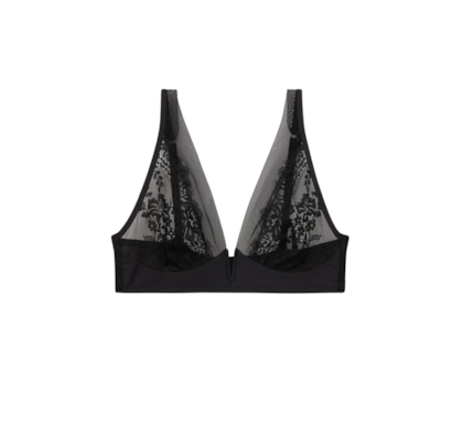 Sutiã Triângulo Sheer Glamour - Preto