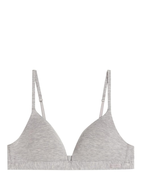Sutiã Triângulo Tiziana Em Algodão - Cinza