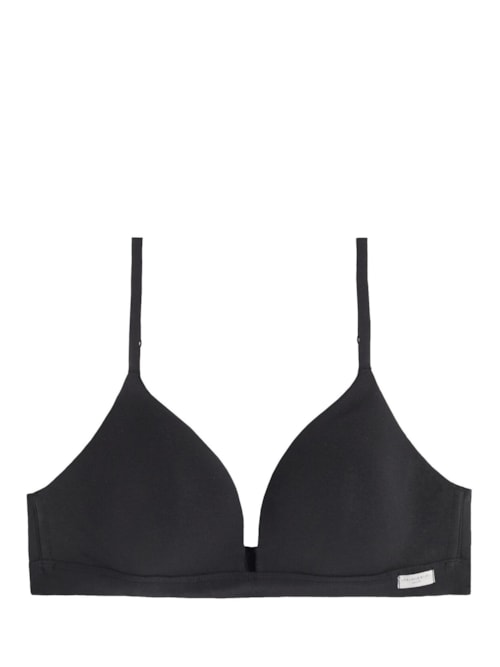 Sutiã Triângulo Tiziana Em Algodão - Preto