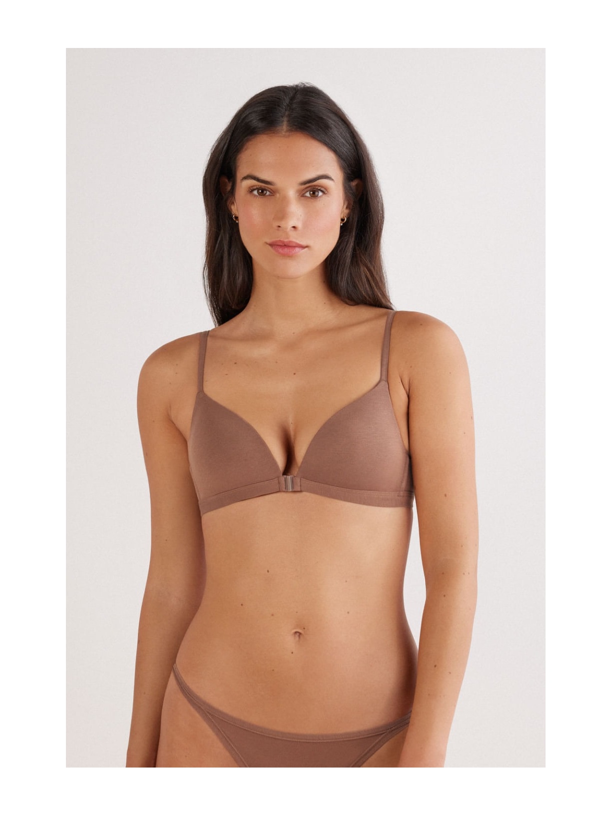 Sutiã Triângulo Tiziana Em Algodão Ultralight Marrom Intimissimi