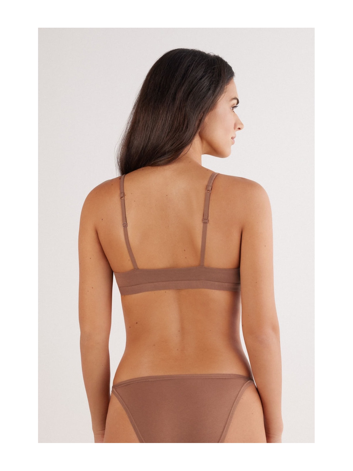 Sutiã Triângulo Tiziana Em Algodão Ultralight Marrom Intimissimi