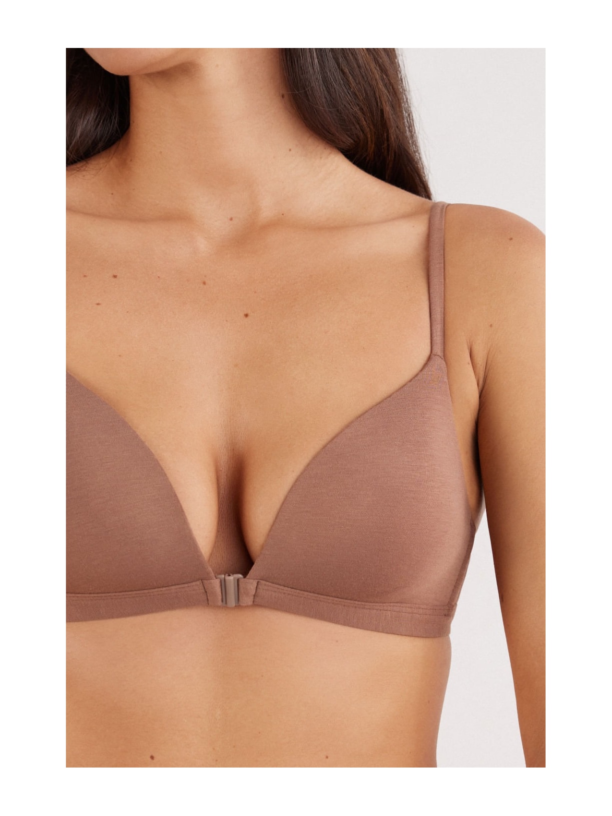 Sutiã Triângulo Tiziana Em Algodão Ultralight Marrom Intimissimi