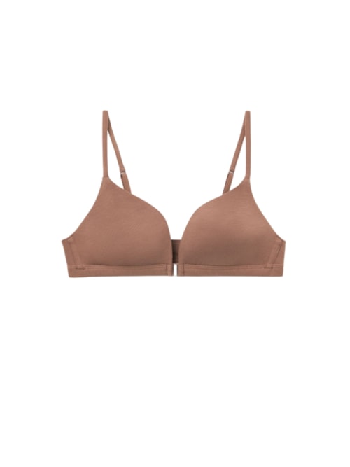 Sutiã Triângulo Tiziana Em Algodão Ultralight - Marrom