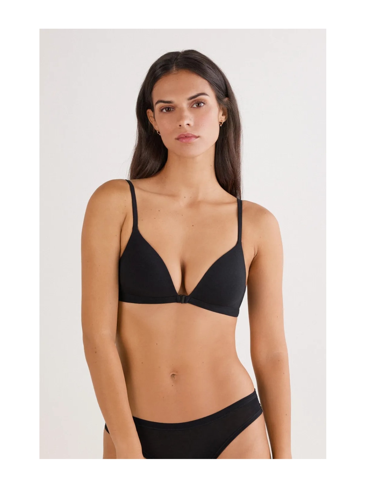 Sutiã Triângulo Tiziana Em Algodão Ultralight Preto Intimissimi