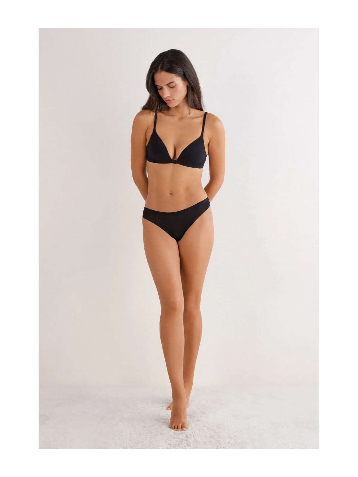 Sutiã Triângulo Tiziana Em Algodão Ultralight Preto Intimissimi