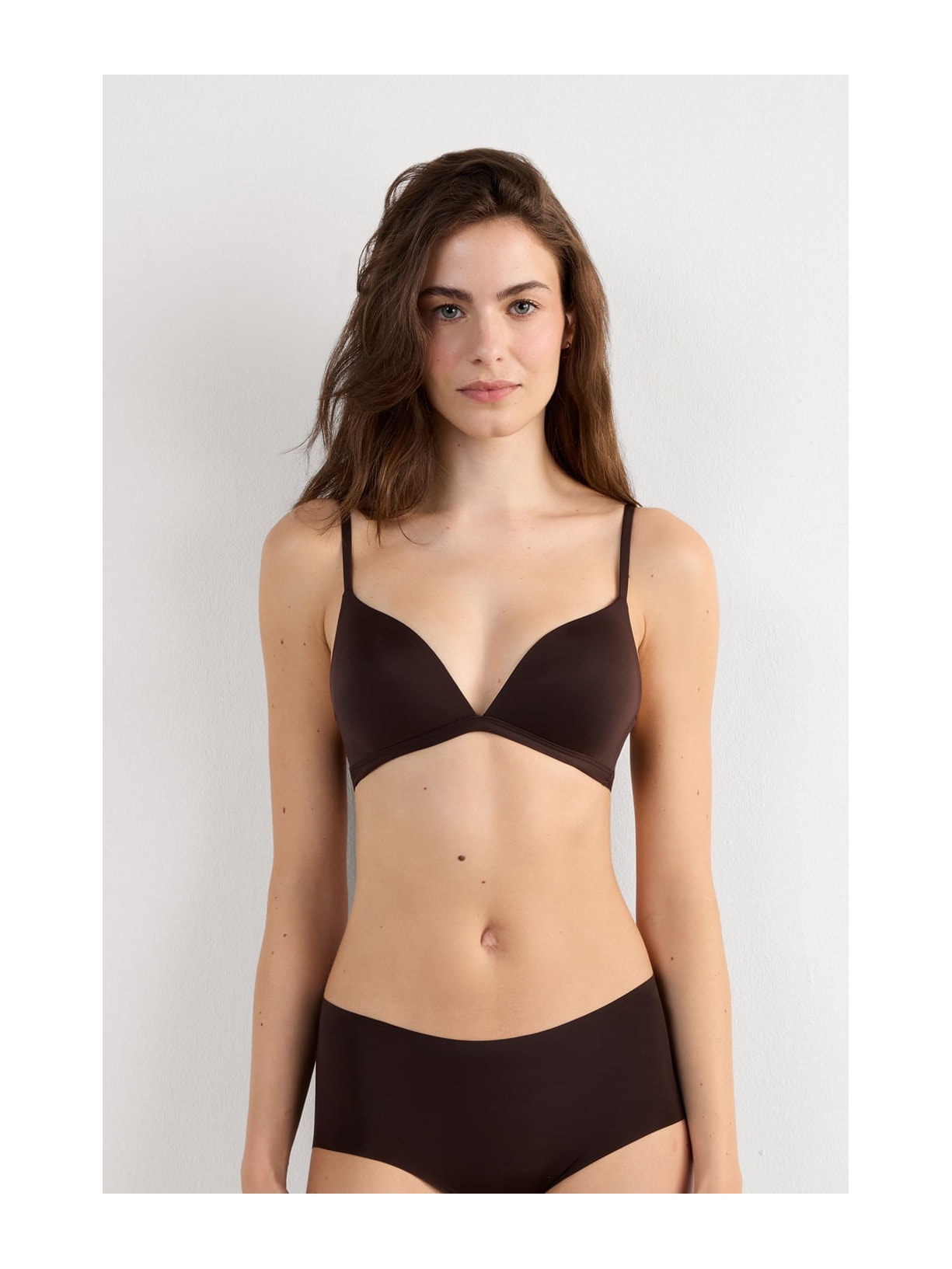 Sutiã Triângulo Tiziana Em Microfibra Ultralight Marrom Intimissimi