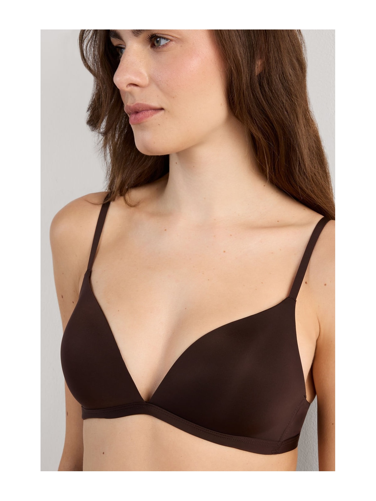 Sutiã Triângulo Tiziana Em Microfibra Ultralight Marrom Intimissimi