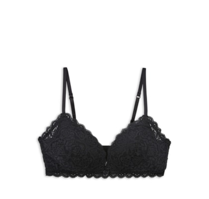 Sutiã Triângulo Tiziana Em Renda - Preto