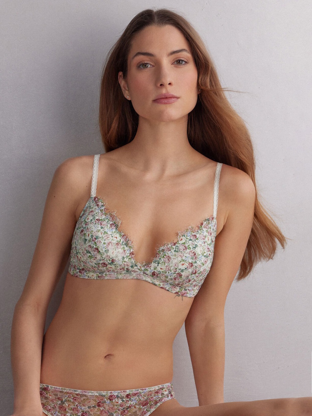 Sutiã Triângulo Tiziana Floral Romance Rosa Intimissimi