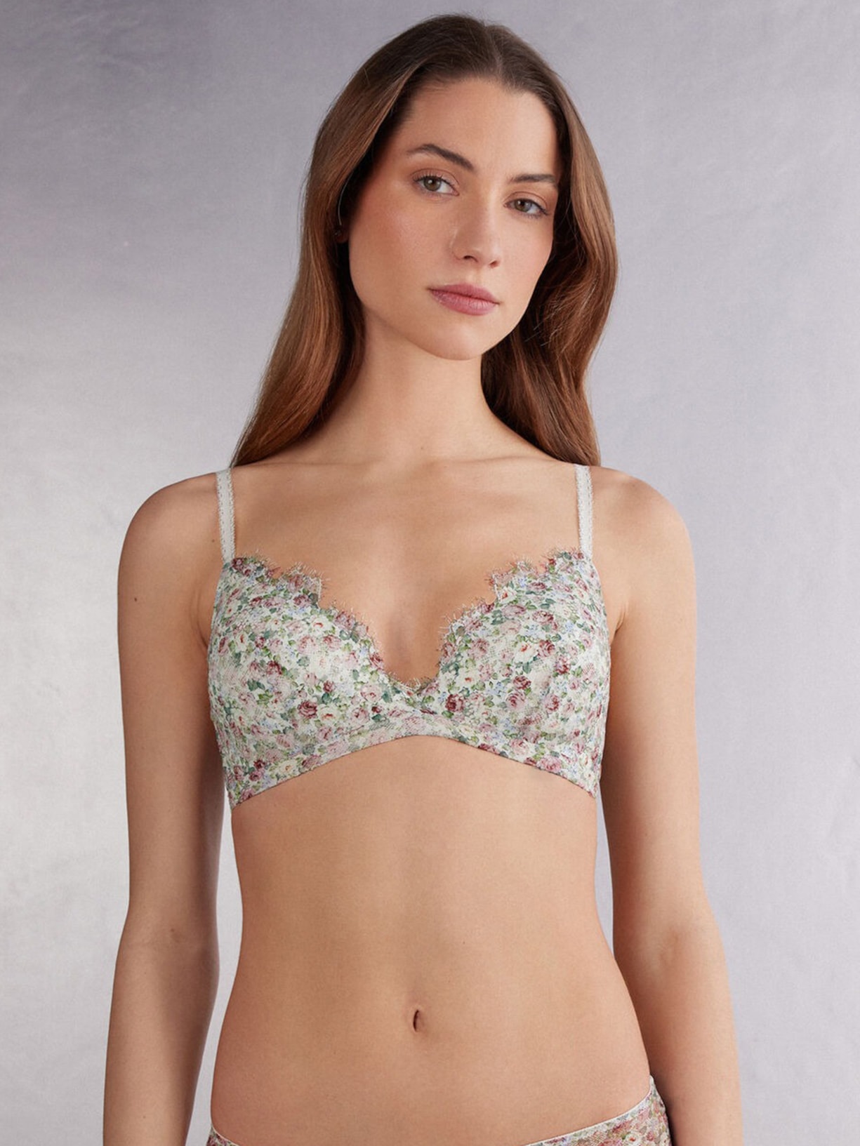 Sutiã Triângulo Tiziana Floral Romance Rosa Intimissimi