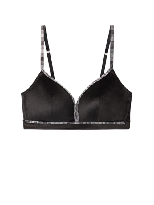 Sutiã Triângulo Tiziana Girls Wanna Glisten - Preto