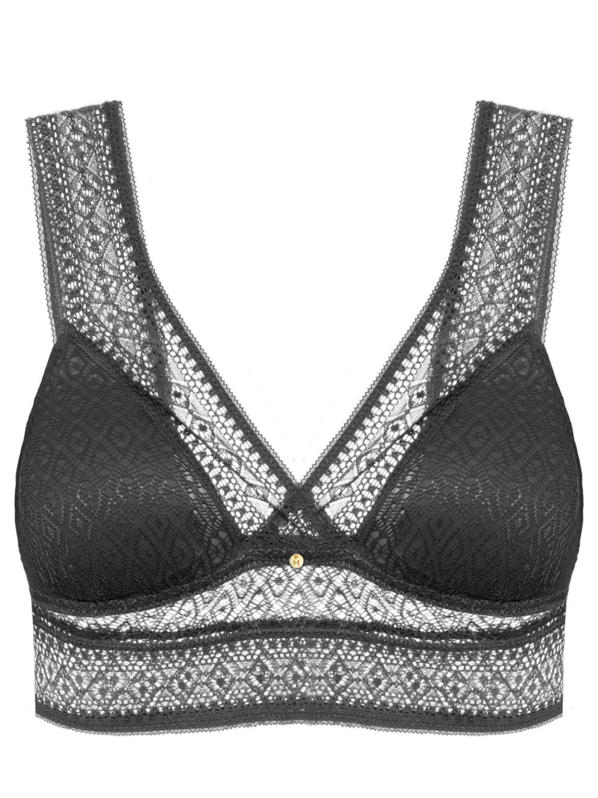 Sutiã Triângulo Top Com Bojo Removível - Preto