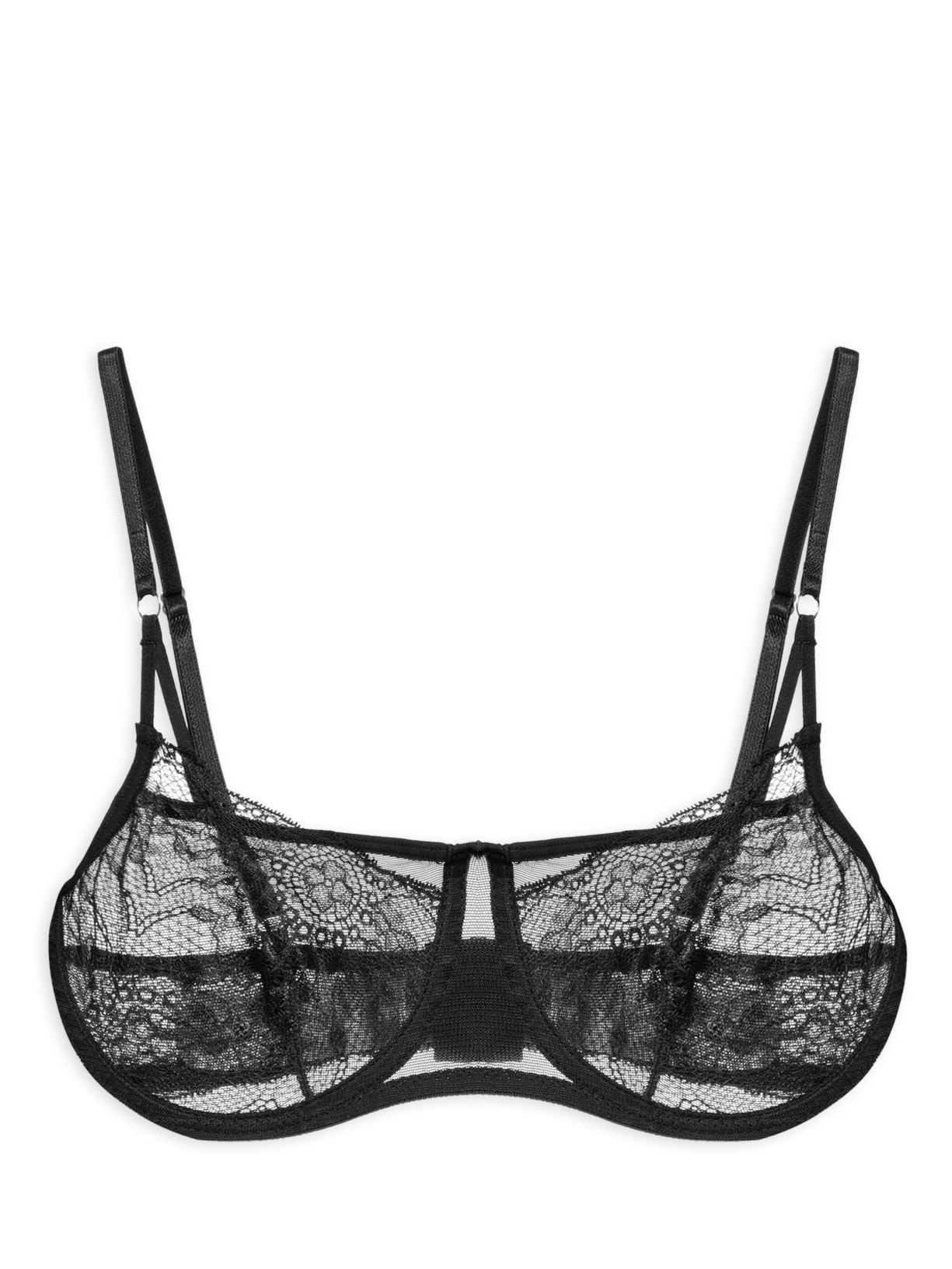Sutiã Underwire Tule E Renda Napoles - Preto