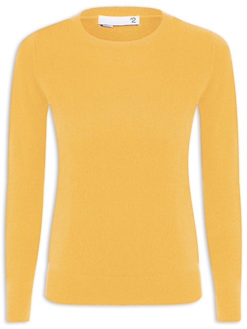 Sweater Feminino Puro Cashmere - Amarelo