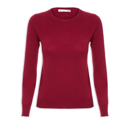 Sweater Feminino Puro Cashmere - Vermelho