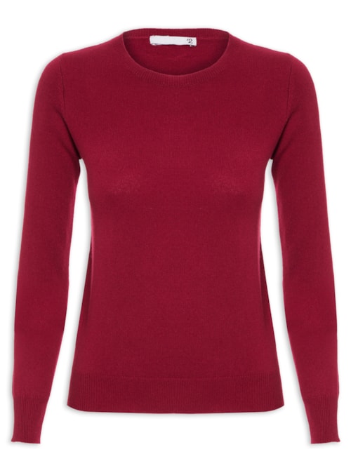 Sweater Feminino Puro Cashmere - Vermelho