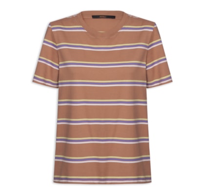T-Shirt De Malha Fio Tinto Bronze Light - Marrom