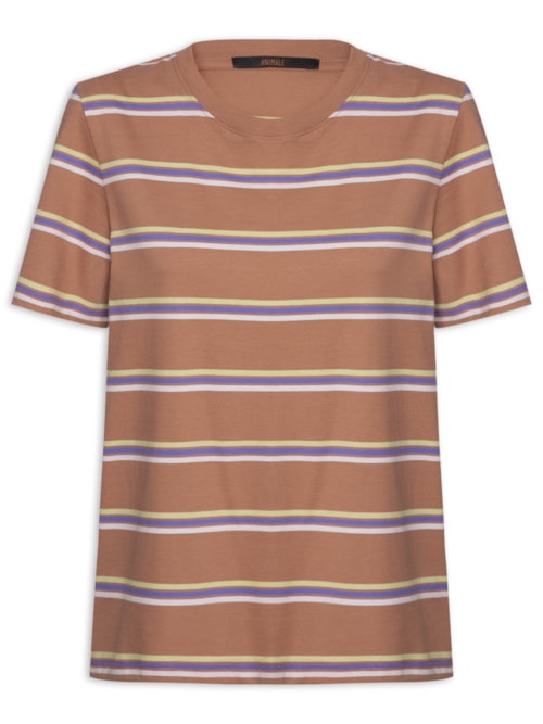 T-Shirt De Malha Fio Tinto Bronze Light - Marrom