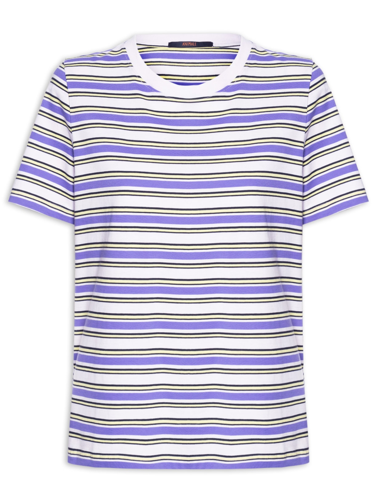 T-shirt De Malha Fio Tinto Lilás Lavander Roxo Animale