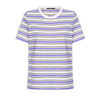 T-shirt De Malha Fio Tinto Lilás Lavander - Roxo