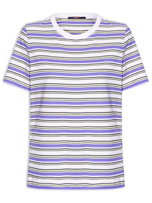 T-shirt De Malha Fio Tinto Lilás Lavander - Roxo