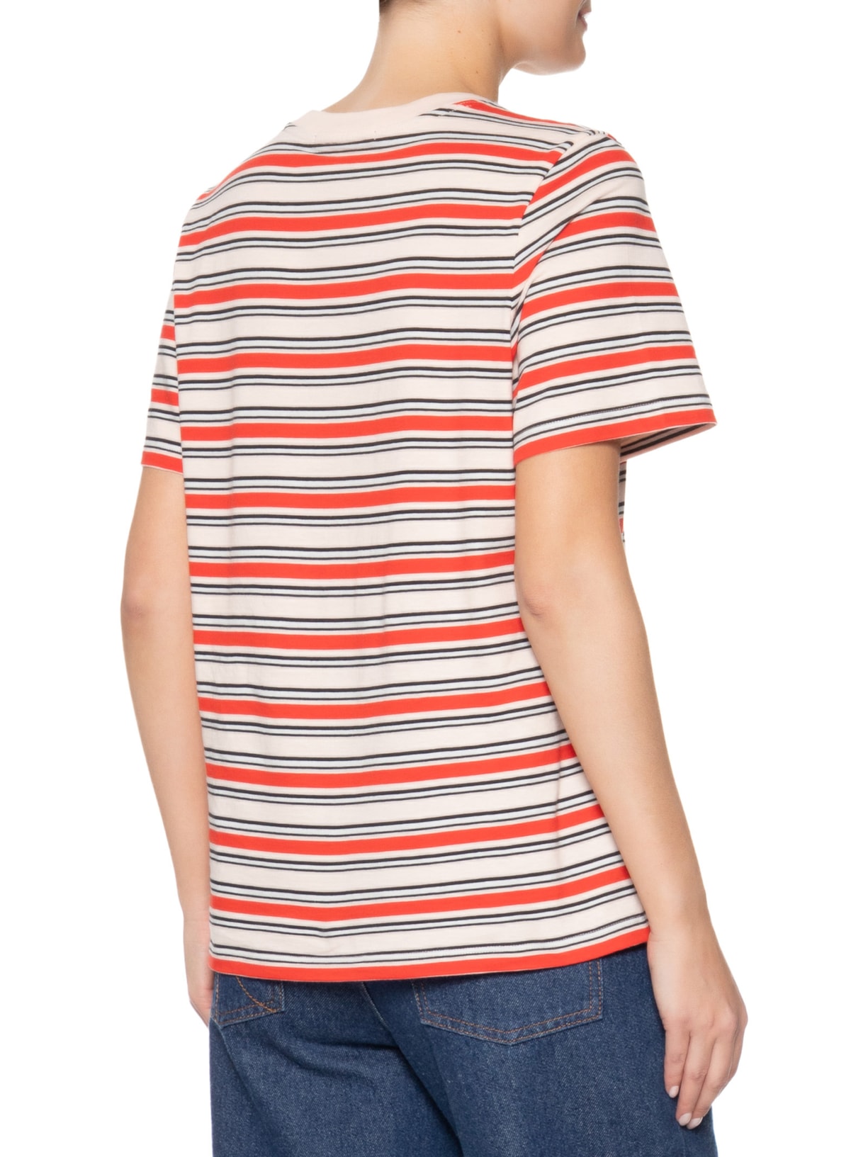 T-Shirt De Malha Rosa Fio Tinto Vermelho Animale