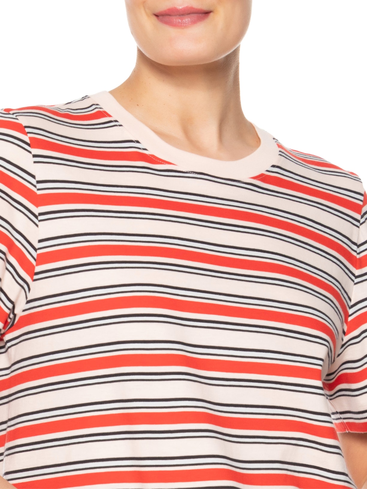 T-Shirt De Malha Rosa Fio Tinto Vermelho Animale