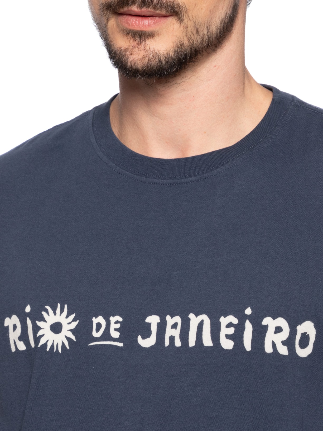 T-Shirt Masculina Vintage Caiçara Rio MC Azul Osklen