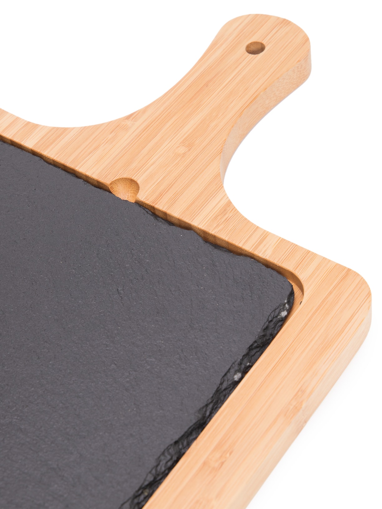 Tabua De Queijo De Pedra E Bambu Marrom '2Home