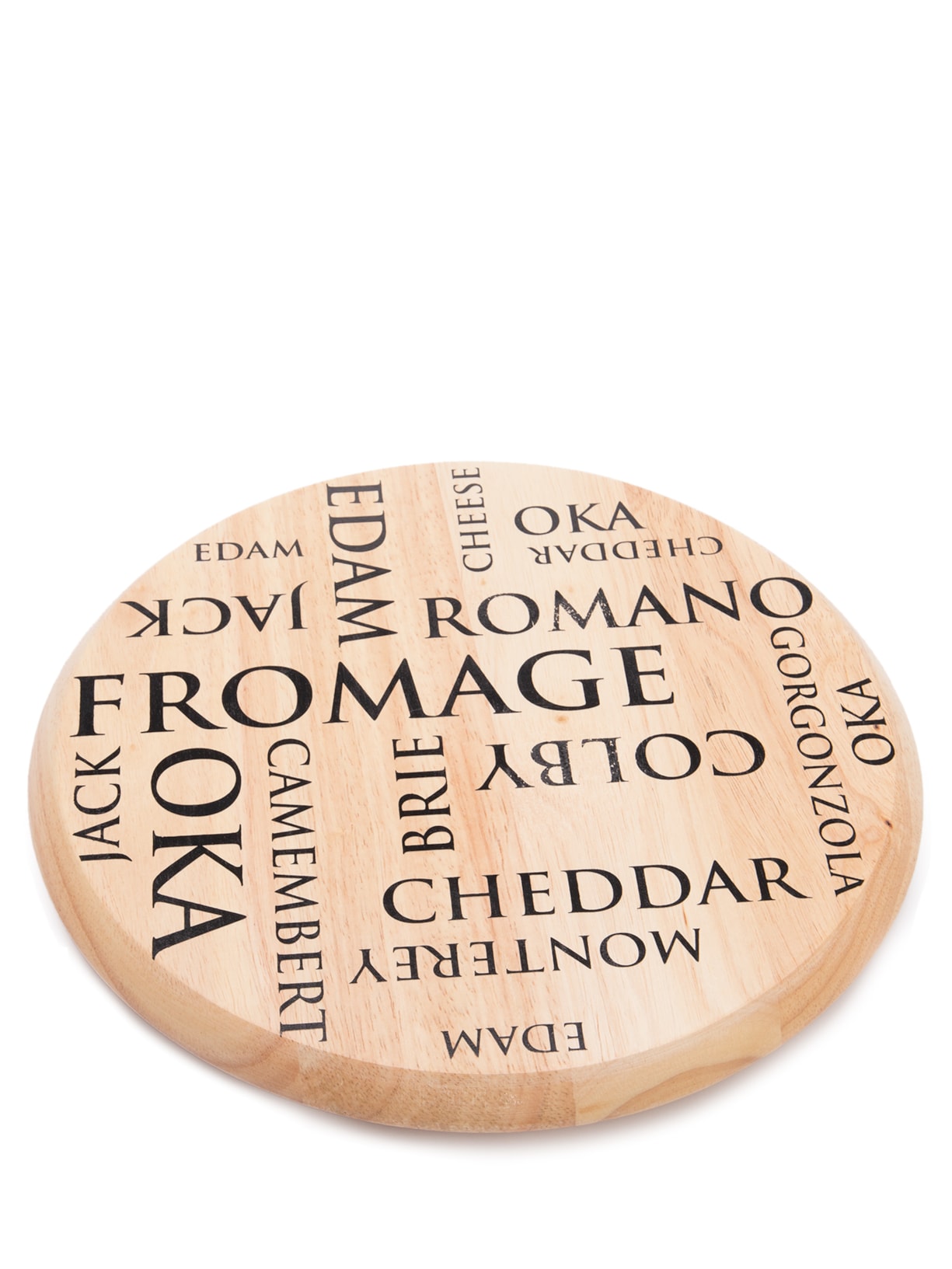 Tábua Para Queijos Em Madeira - Marrom