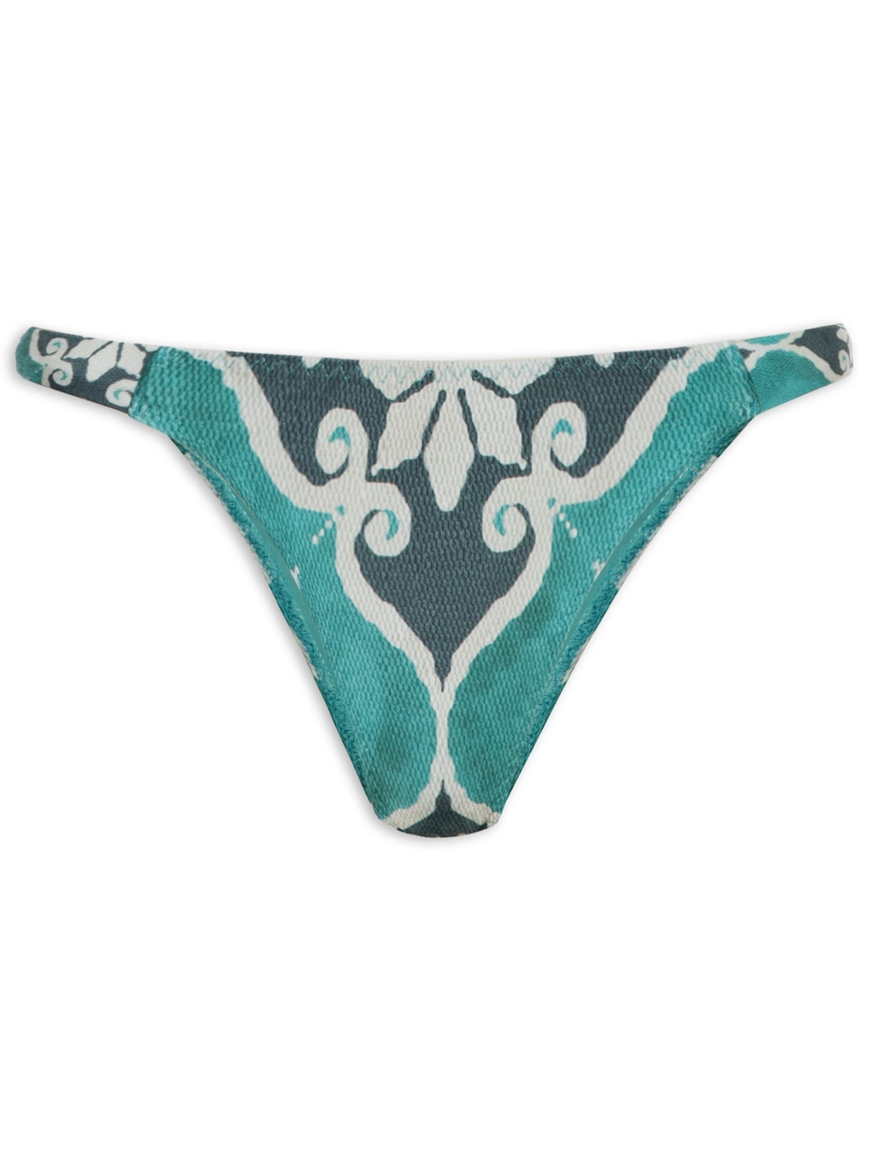 Tanga Lateral Média Estampada Azul  Cia Marítima