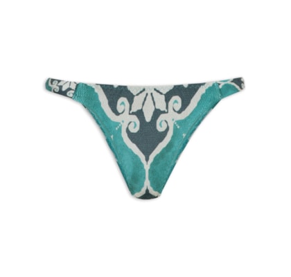 Tanga Lateral Média Estampada - Azul 