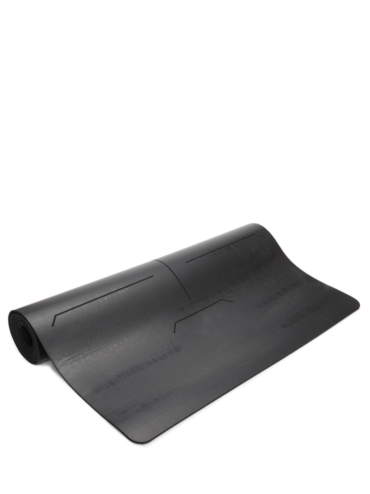 Tapete de Yoga Com Alinhamento E Impressão Flower Preto Hopu Yoga