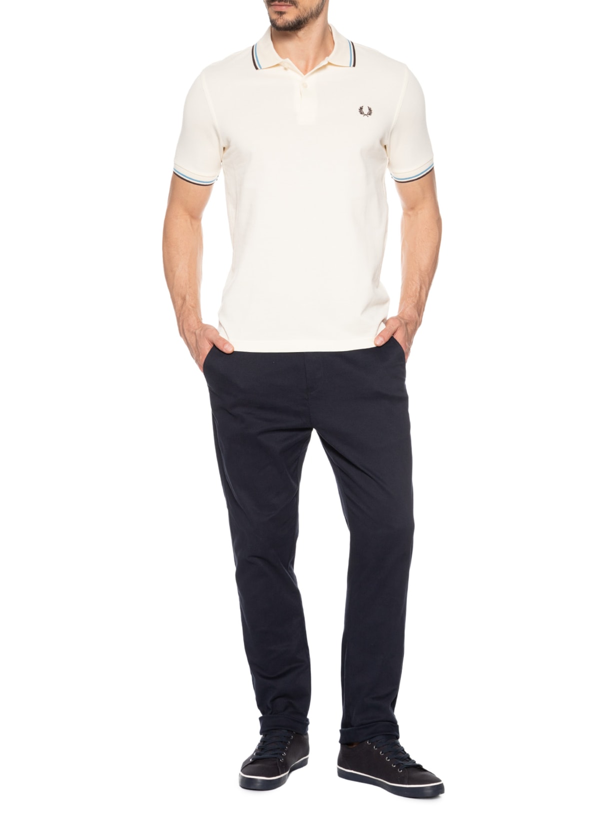 Tênis Casual Masculino Baseline Canvas Azul Fred Perry