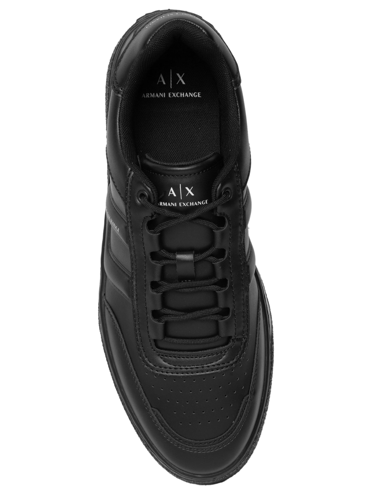 Tênis Casual Masculino De Couro Lion Low Preto Armani Exchange
