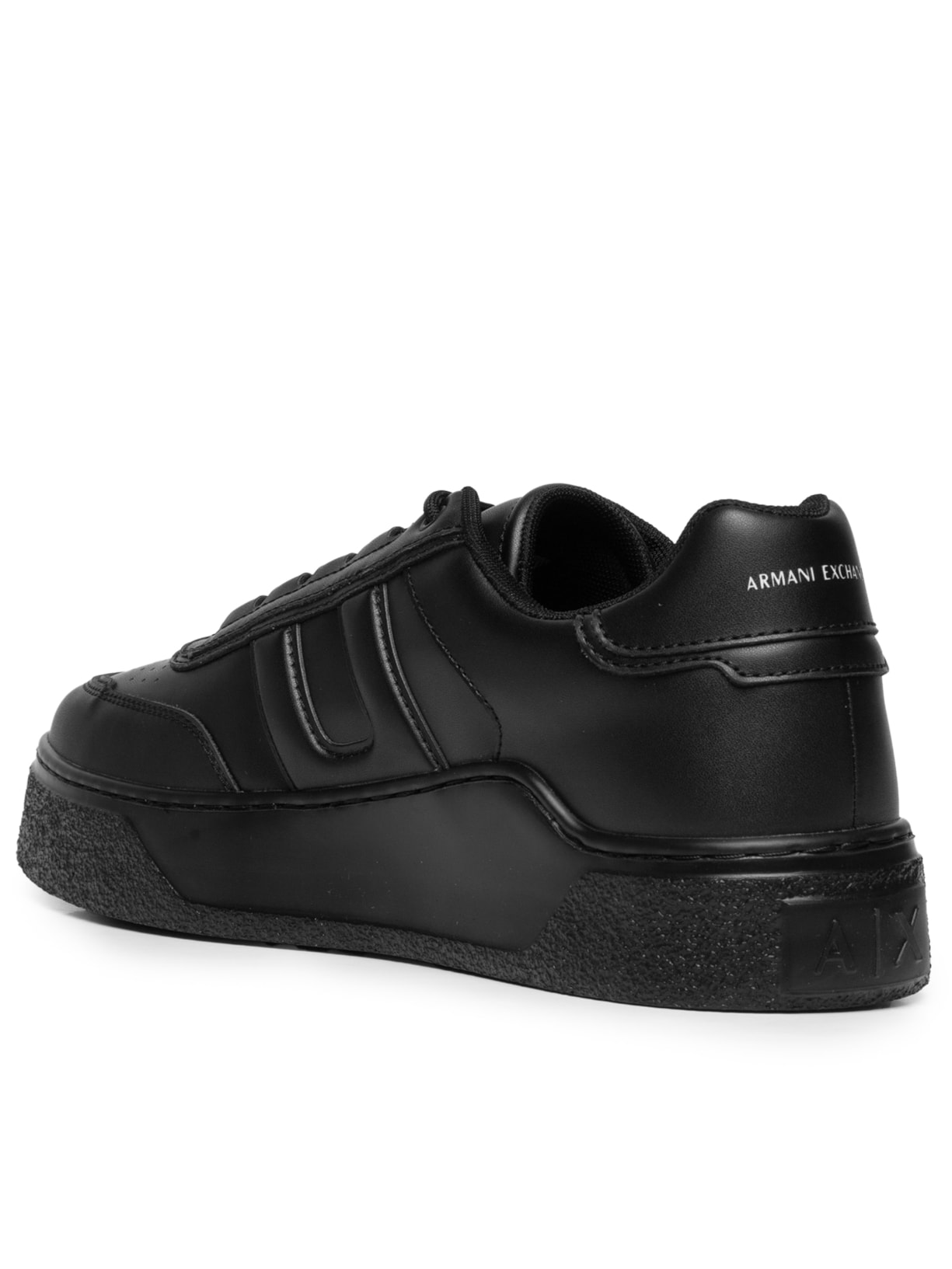 Tênis Casual Masculino De Couro Lion Low Preto Armani Exchange