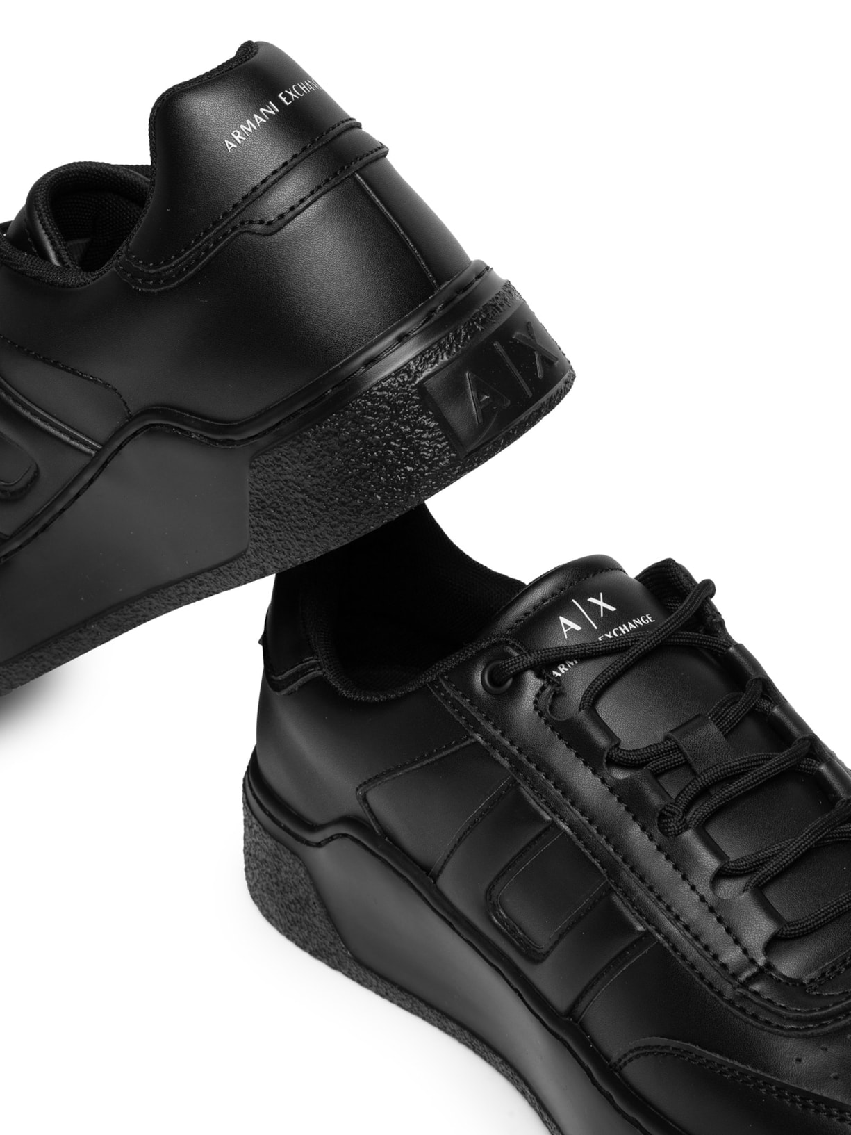 Tênis Casual Masculino De Couro Lion Low Preto Armani Exchange