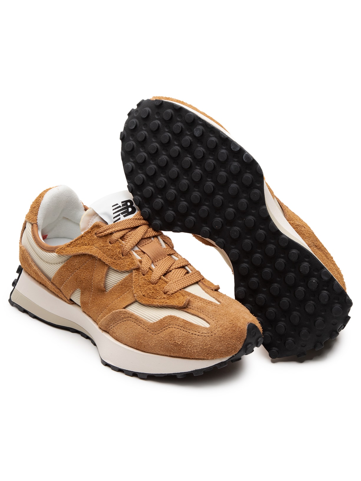 Brown New Balance 327 Bege Feminino Tênis New Balance 327 Couro
