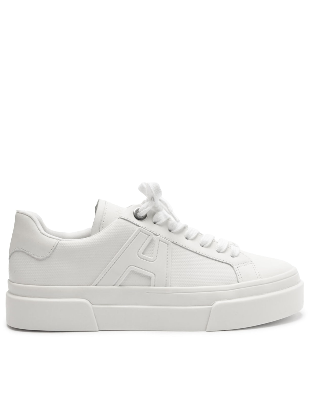 Tênis Feminino Bico Redondo Amarração - Branco