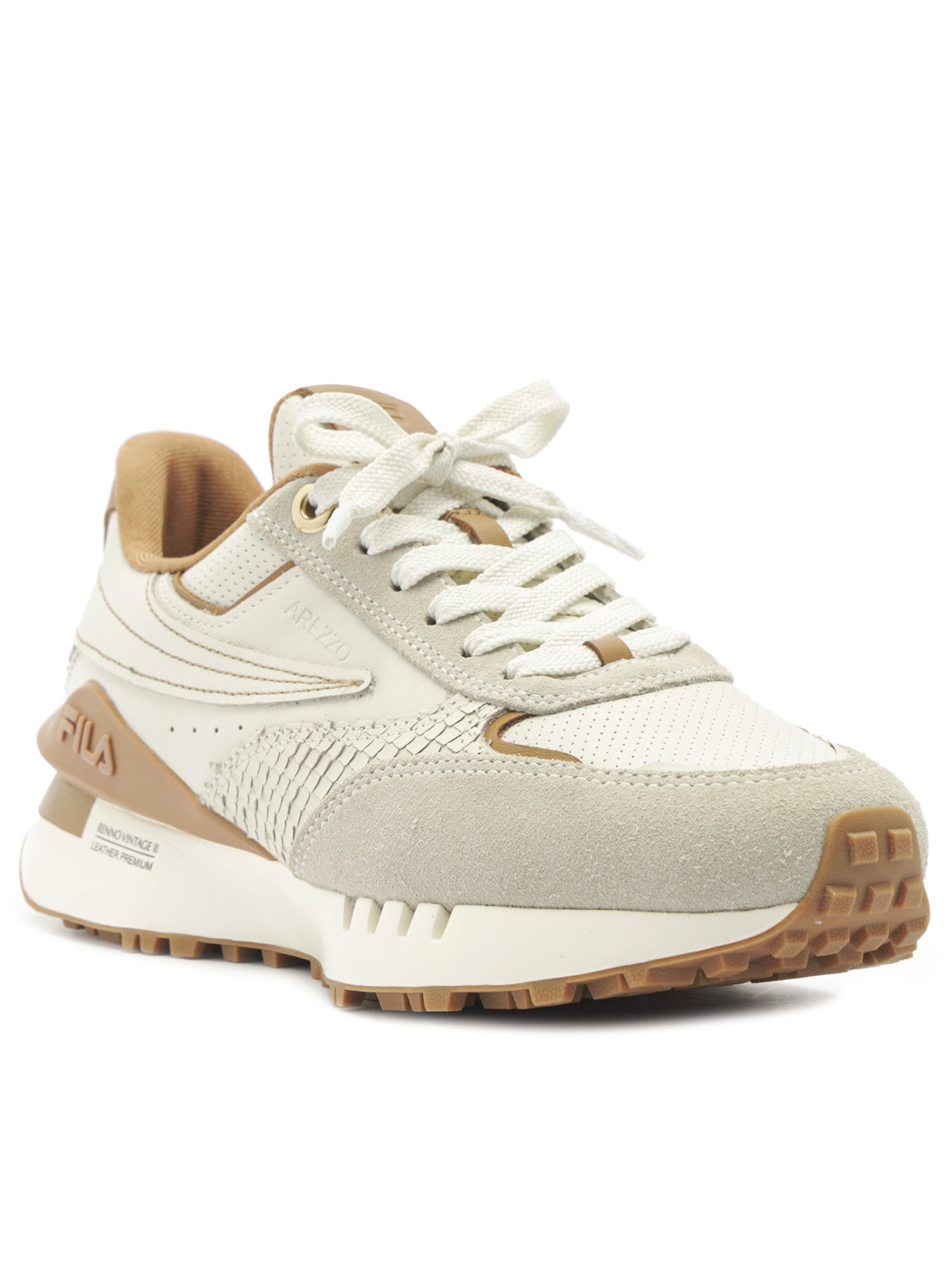 Tênis Feminino Branco Sport Bege Arezzo + Fila