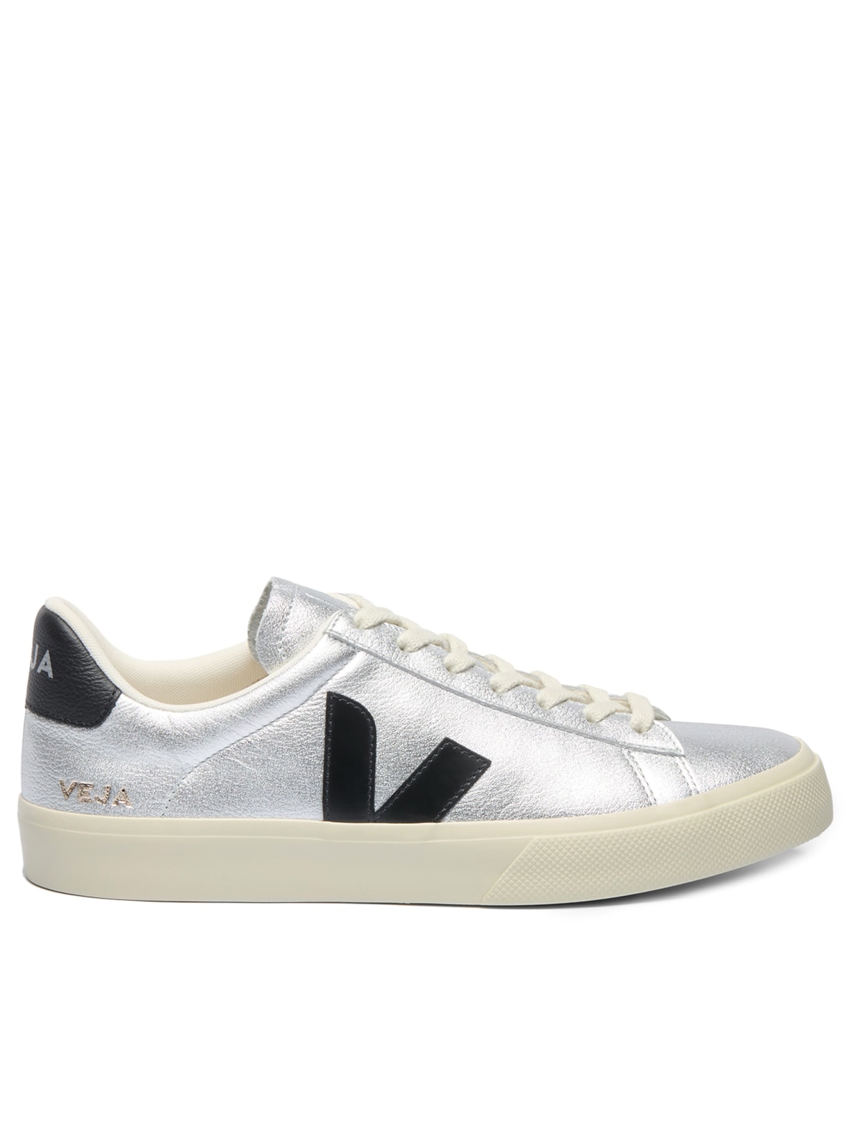 Tênis Feminino Campo Leather Prateado Veja