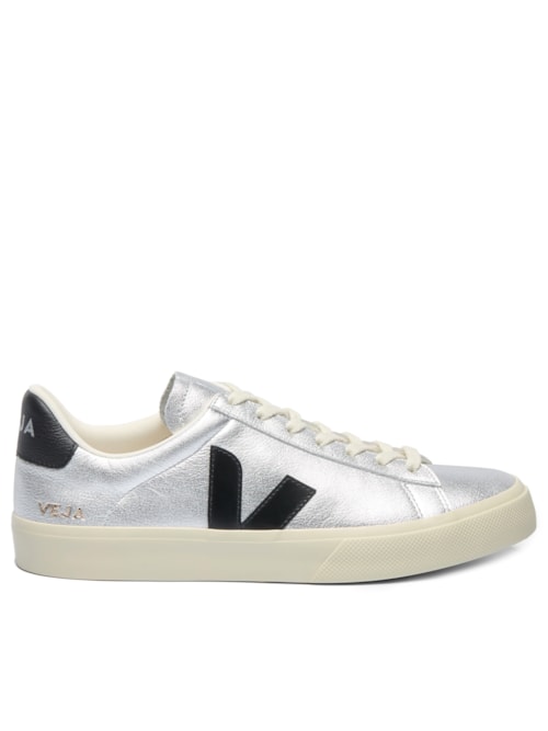 Tênis Feminino Campo Leather - Prateado