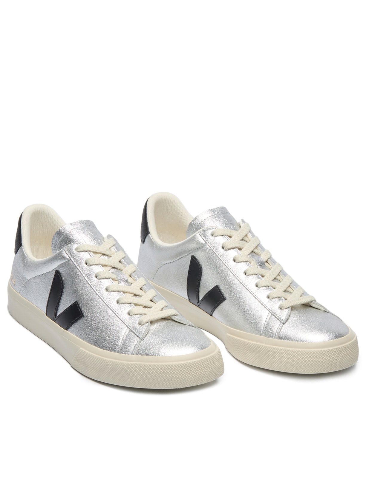 Tênis Feminino Campo Leather Prateado Veja