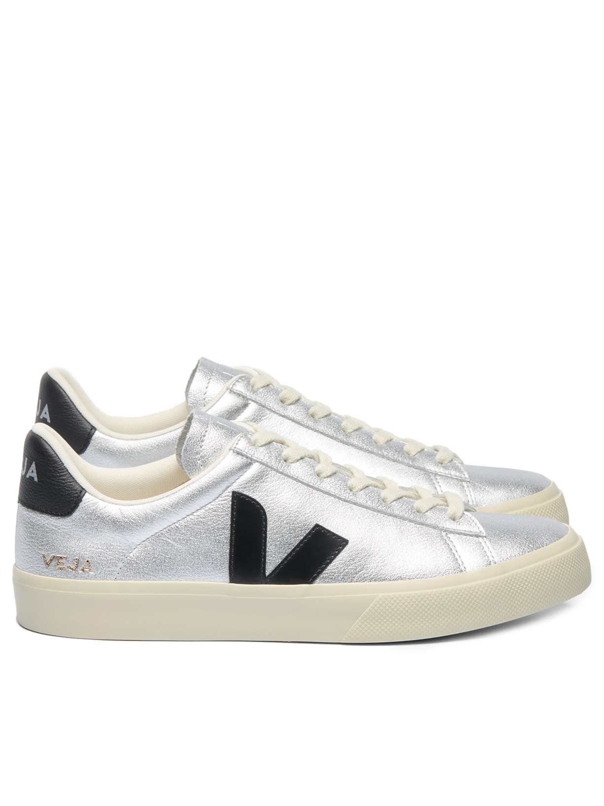Tênis Feminino Campo Leather Prateado Veja