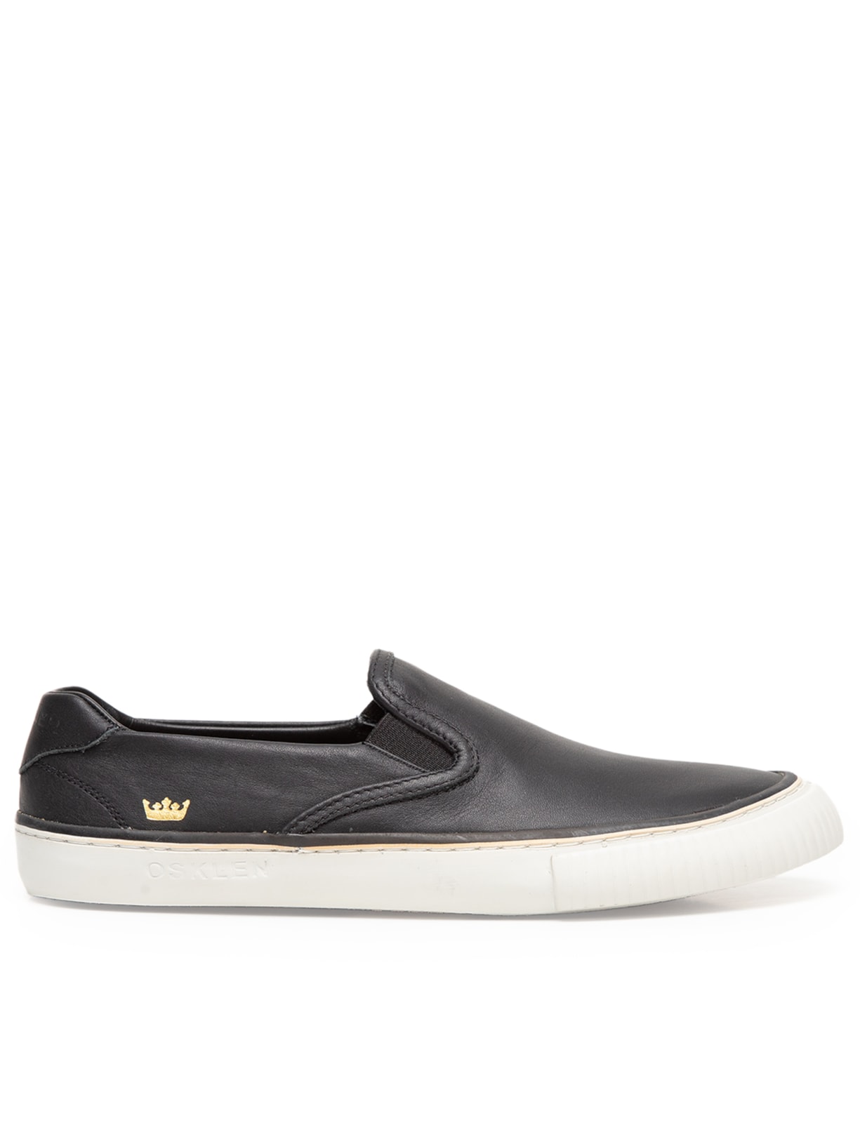 Tênis Feminino Canvas Slip On Couro - Preto