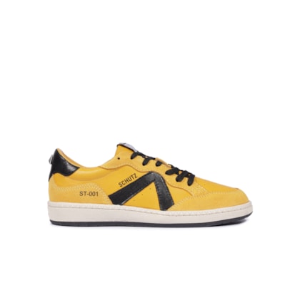 Tênis Feminino Casual Soft Calf Lisboa/ Heavy Suede - Amarelo