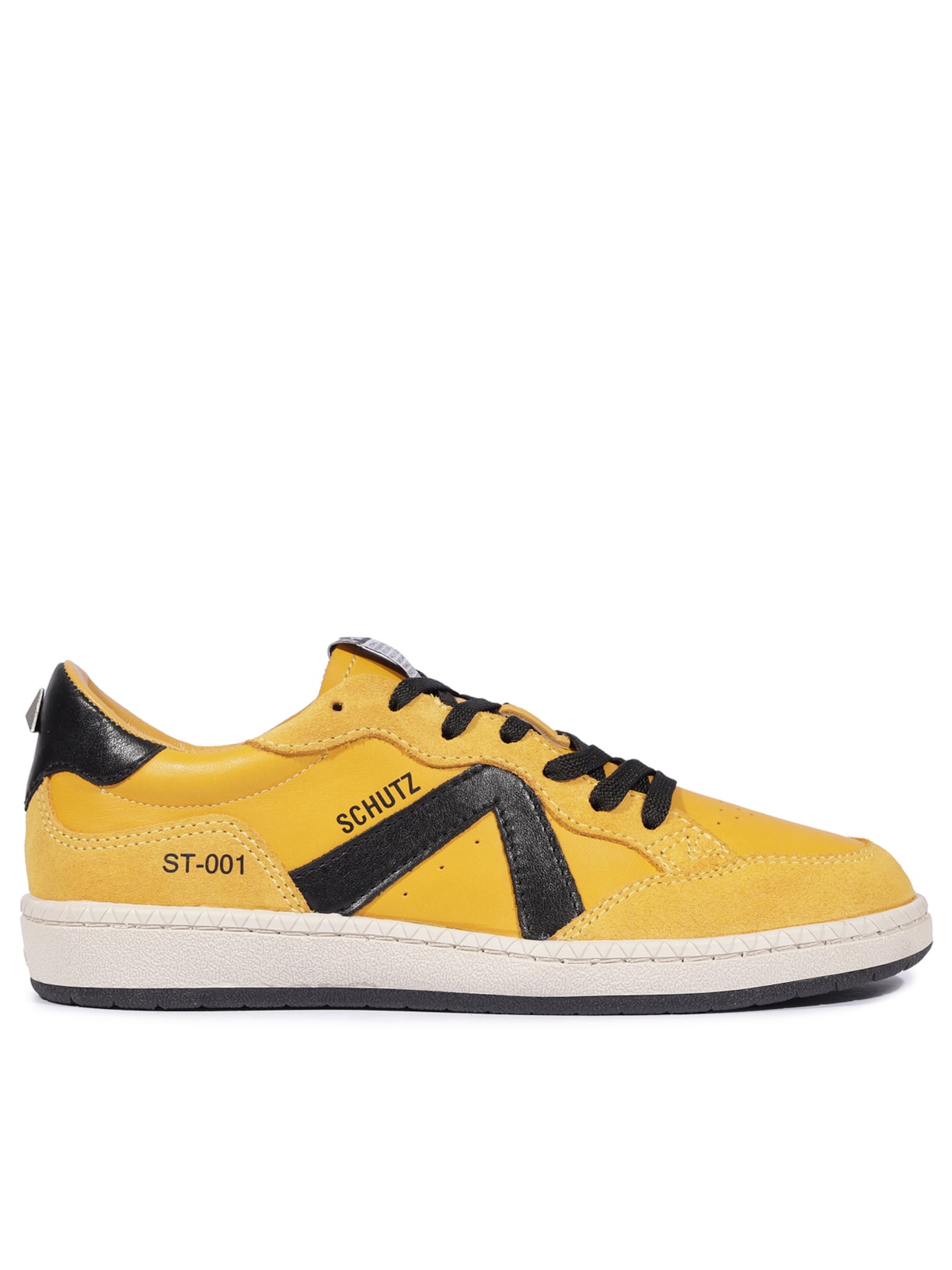 Tênis Feminino Casual Soft Calf Lisboa/ Heavy Suede - Amarelo