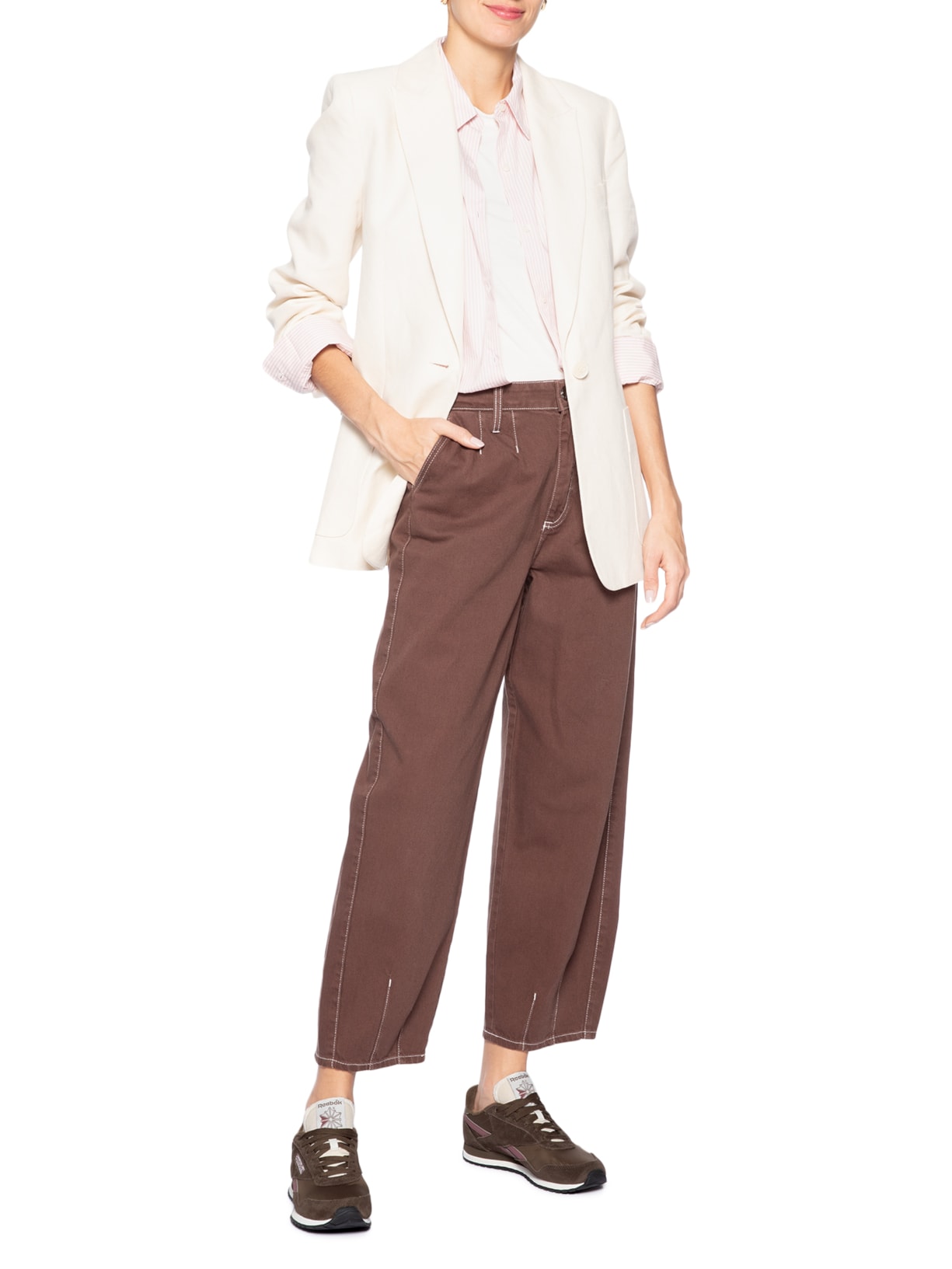 Tênis Feminino Classic Az Marrom Reebok