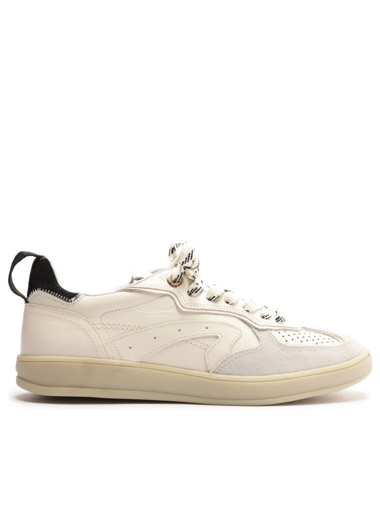 Tênis Feminino Couro Amarração Mix ARZ72 - Branco