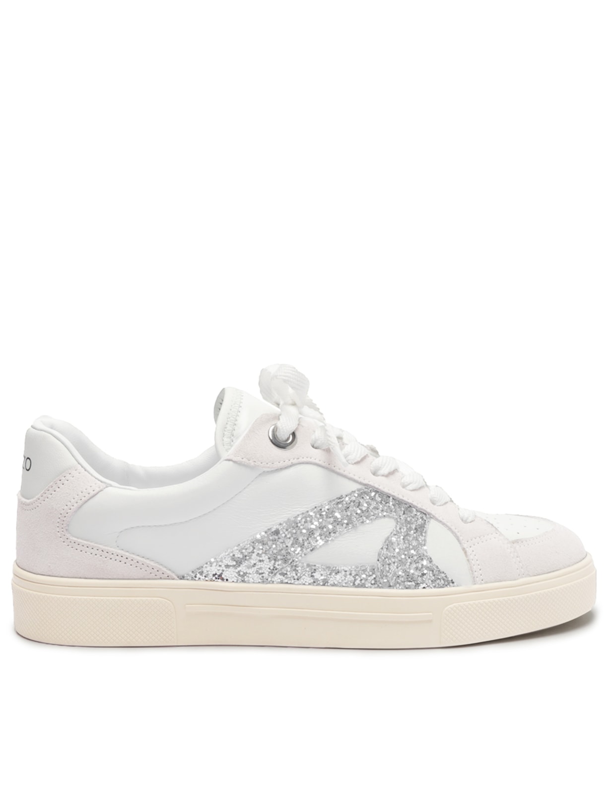 Tênis Feminino Couro Urban Brilhos - Branco